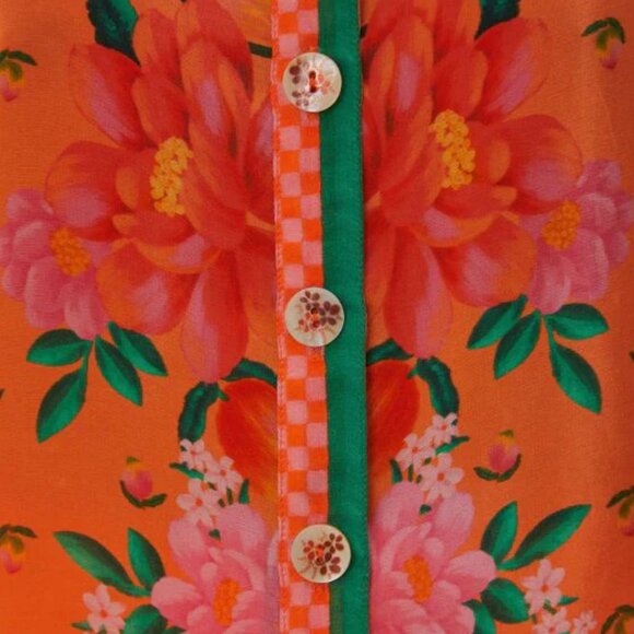 Brand New Farm Rio Fruit Garden Long-Sleeve Buttondown Shirt - Picture 10 of 16